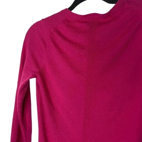 Banana Republic 100% Merino Wool V-Neck Long Sleeve Knit Sweater Pink Size Small - Picture 6 of 7